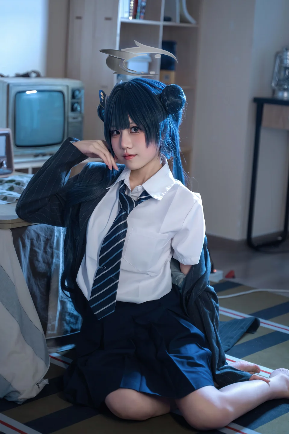 清水凪 - No.001 蔚蓝档案·龙华妃咲 JK [52P-526MB] tg@simisebaisi 【丝足阁】041.webp